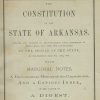 Front page of Arkansas Constitution with text and State Seal