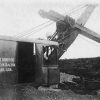 Digging machine at work in strip mine