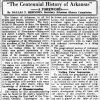 "The Centennial History of Arkansas" newspaper clipping