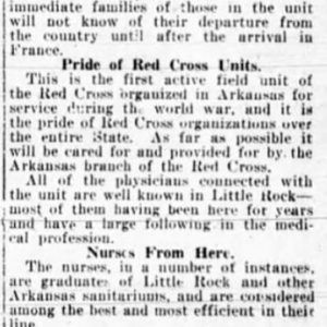 "Local Red Cross unit called for overseas service" newspaper clipping