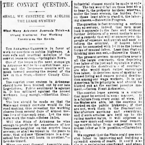 "The convict question" newspaper clipping