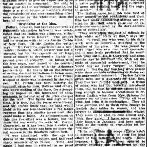 "The Italian as a cotton picker" newspaper clipping