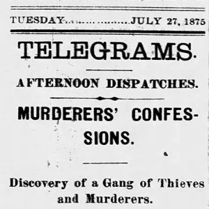 "Murderers' Confessions" newspaper clipping