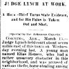 "Judge Lynch at work" newspaper clipping