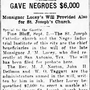 "Gave Negroes $6,000" newspaper clipping