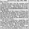 "Dear Colonel" letter in newspaper on August 19, 1849