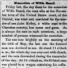 "Execution of Willis Beard" newspaper clipping