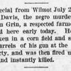 "A special from Wilmot July 24 says Chick Davis..." newspaper clipping