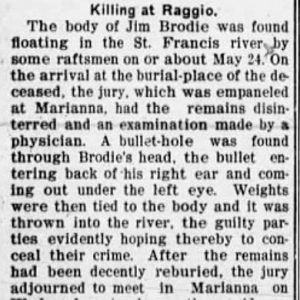 "Killing at Raggio" newspaper clipping