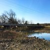 Concrete bridge over shallow creek