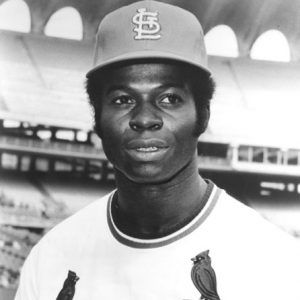 African-American man in St. Louis Cardinals uniform