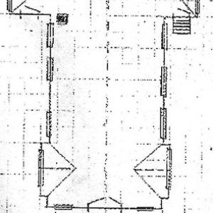 Architectural drawing of church floor plan