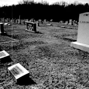 "Caraway" grave monument in cemetery