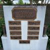 "In memory of these law enforcement officers who made the supreme sacrifice" plaque above name plaques on monument