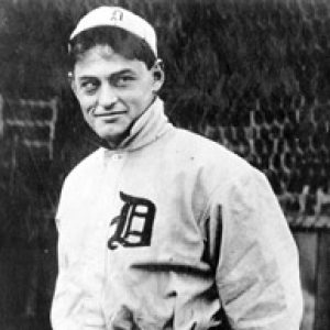 Young white man wearing Detroit Tiger uniform