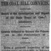 "The Coal Hill Convicts" newspaper clipping