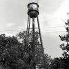 Looking up at water tower from the ground