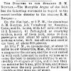 "The disaster to the steamer B. M. Runyan" newspaper clipping