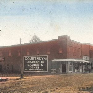 Single and multistory buildings on town street