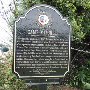 "Camp Mitchell" historical marker sign