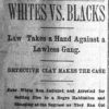 "Whites versus Blacks" newspaper clipping