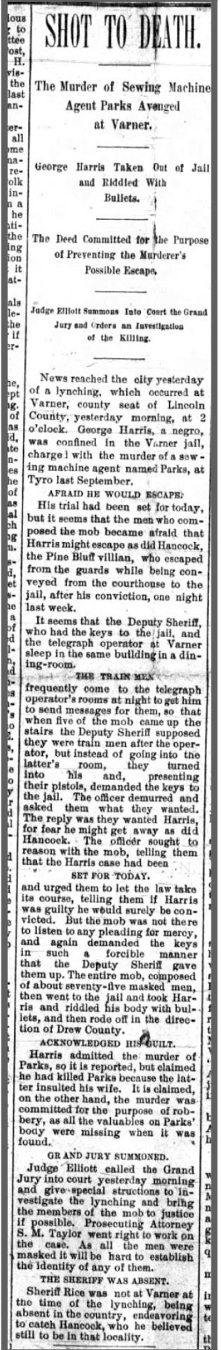 "Shot to Death" newspaper clipping