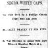 "Negro white caps" newspaper clipping