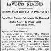 "Lawless Negroes" newspaper clipping