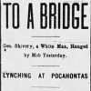 "To a bridge" newspaper clipping