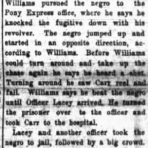 "Negro victim of Fort Smith mob" newspaper clipping