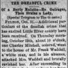 "The Dreadful Crime" newspaper clipping