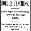 "Double Lynching" newspaper clipping