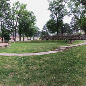 Outdoor "Greek" auditorium with stage and stands