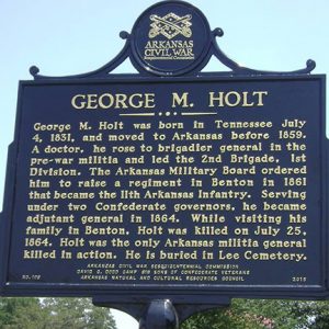 "George M. Holt" historical marker sign