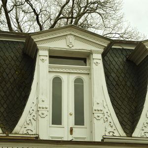 Second floor balcony doors on house