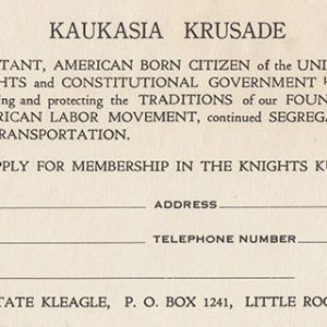 "Kaukasia Krusade" blank form