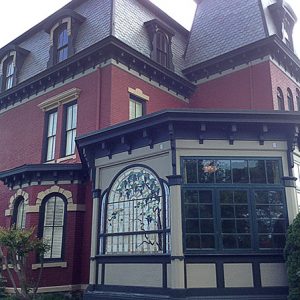 Side view of multistory house