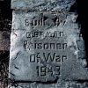 "Built by German prisoner of war 1943" engraving on stone