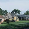 Single and multistory houses in residential neighborhood