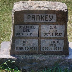 "Pankey" gravestone in cemetery