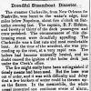 "Dreadful steamboat disaster" newspaper clipping