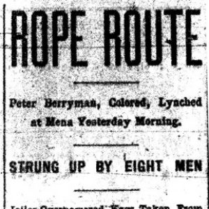 "Rope route" newspaper clipping