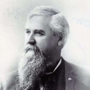 White man with long beard in suit and tie