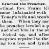 "Lynched the Preacher" newspaper clipping