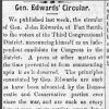 "General Edwards' Circular" newspaper clipping