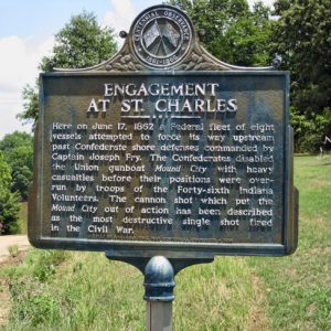 "Engagement at Saint Charles" historical marker sign