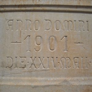 "Anno Domini 1901" engraved stone in wall