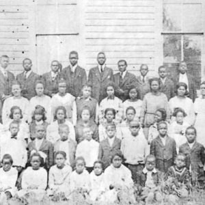 Group of African-American students and teachers