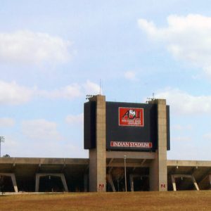 "ASU Arkansas State University Indian Stadium" concrete stadium