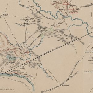 Civil War era map of Little Rock and outlying areas